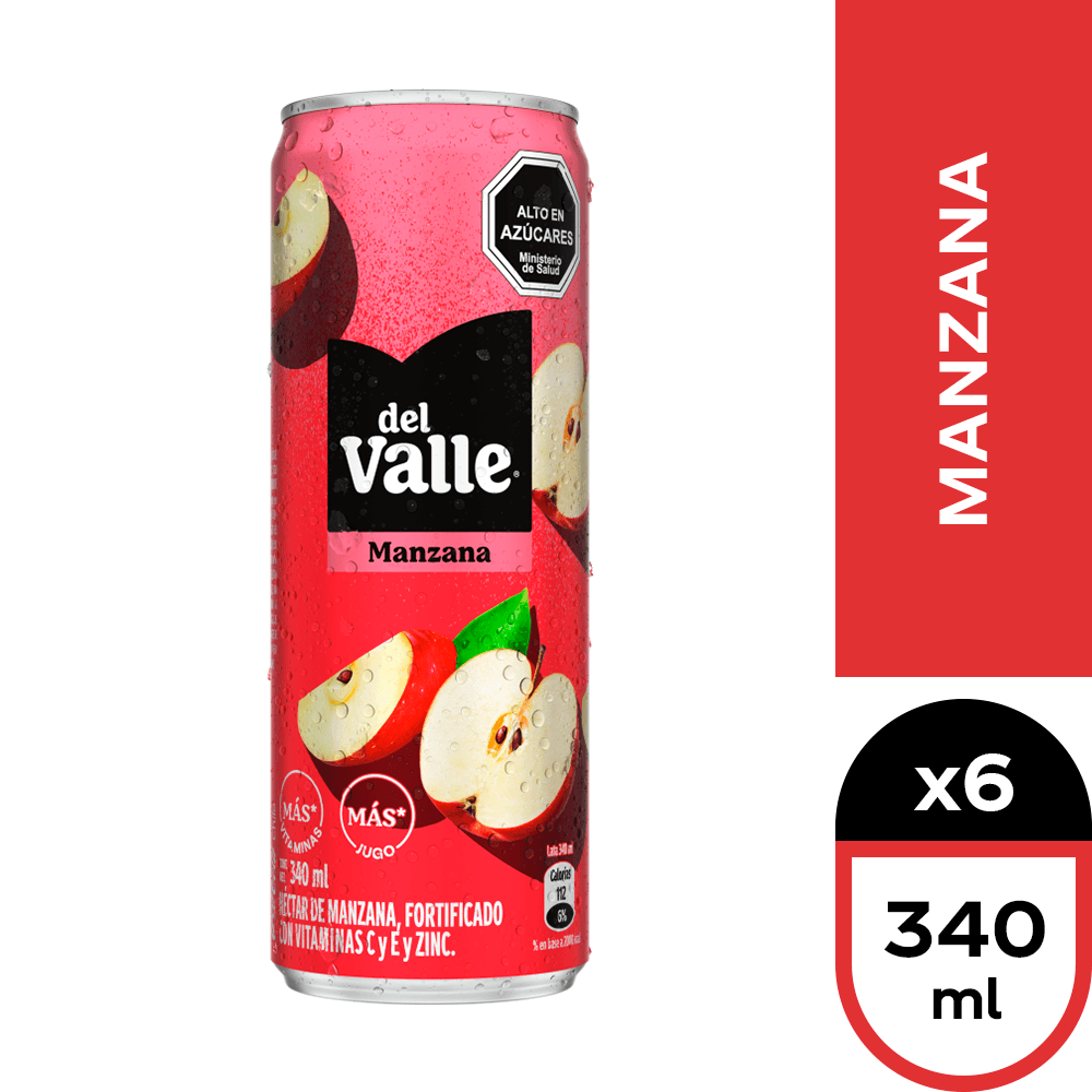 Néctar del Valle Manzana 6 x 340 ml.
